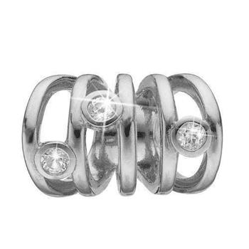 Christina Collect 925 sterling sølv Secret Love flere sølv ringe med hvide topaz imellem, model 630-S74
